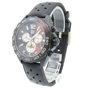 新品同様 タグホイヤー フォーミュラ1 インディ500 限定 CAZ101AD.FT8024 クオーツ 腕時計 SS/ラバー ブラック 黒文字盤 1573【中古】TAG HEUER メンズ