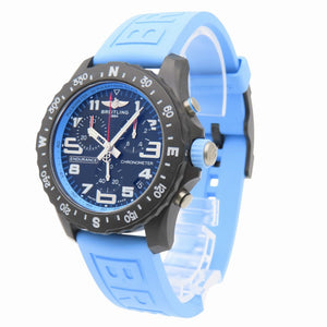 新品同様 ブライトリング エンデュランス プロ 44 X82310 自動巻き 腕時計 ブライトライト/ラバー ブラック ライトブルー 黒文字盤 1574【中古】BREITLING メンズ