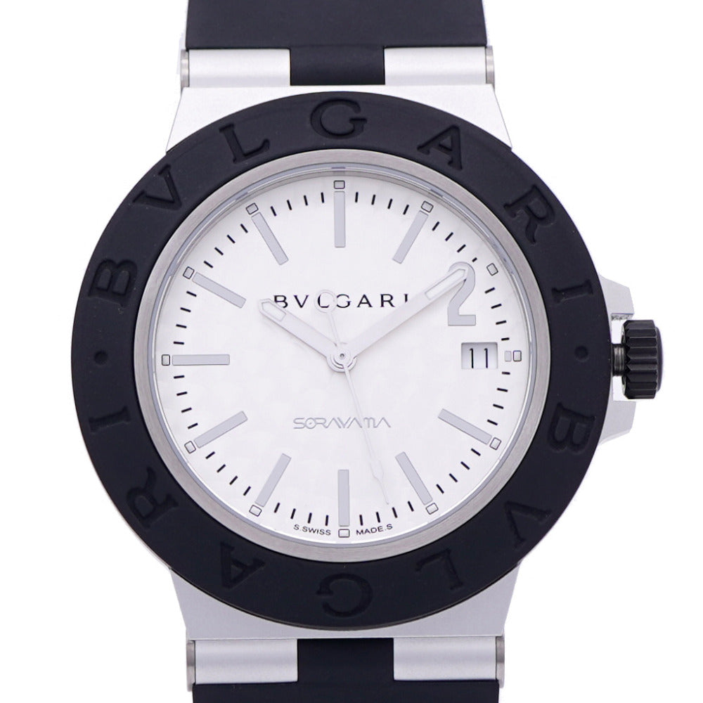 新品同様 ブルガリ アルミニウム 空山基 BB40AT 自動巻き 腕時計 アルミ/ラバー シルバー 1576【中古】BVLGARI メンズ