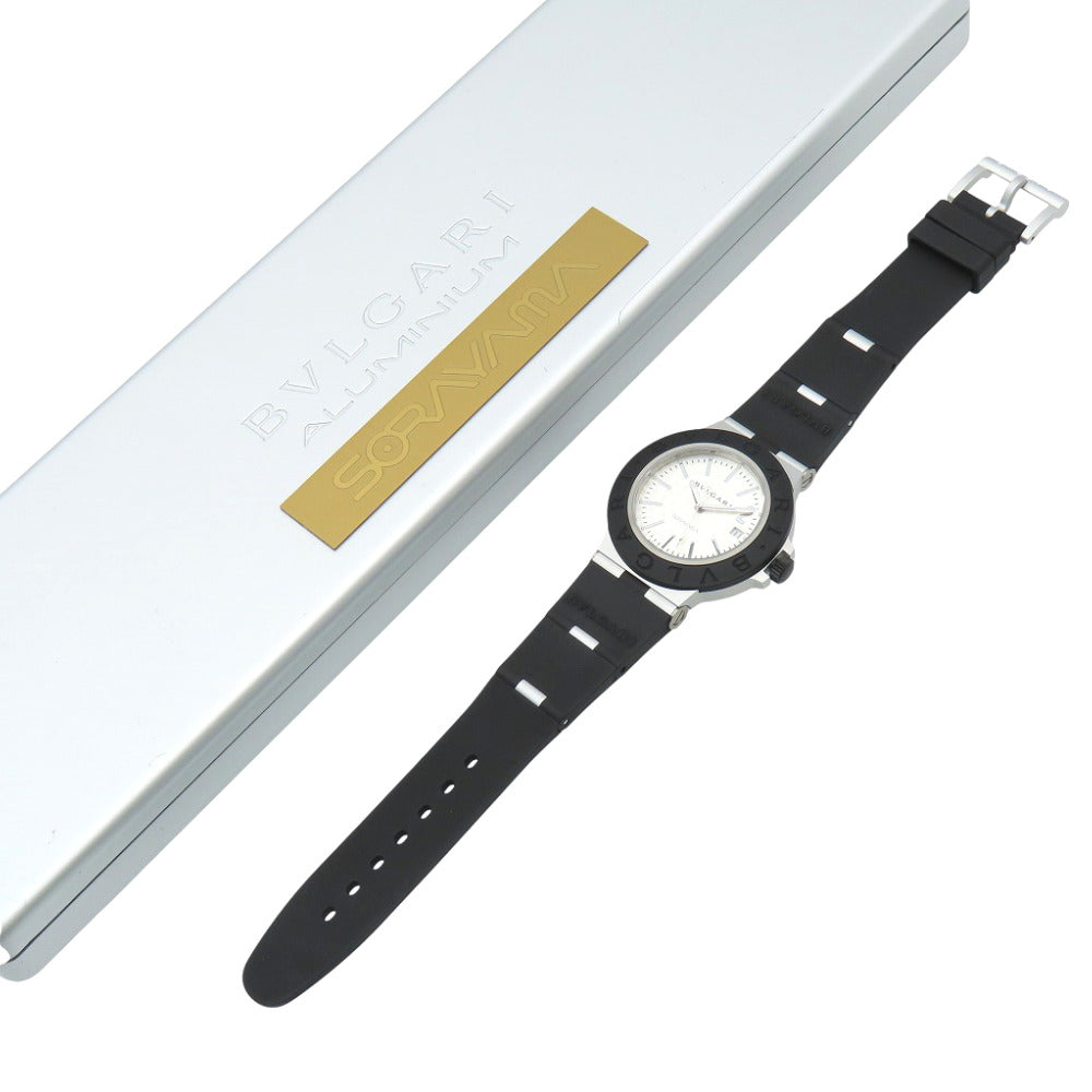 新品同様 ブルガリ アルミニウム 空山基 BB40AT 自動巻き 腕時計 アルミ/ラバー シルバー 1576【中古】BVLGARI メンズ