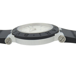 新品同様 ブルガリ アルミニウム 空山基 BB40AT 自動巻き 腕時計 アルミ/ラバー シルバー 1576【中古】BVLGARI メンズ