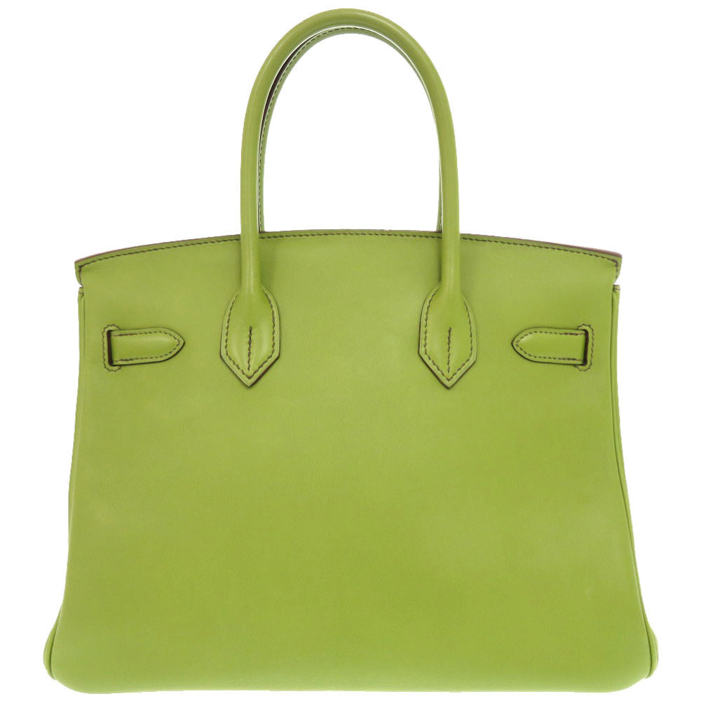 美品 エルメス バーキン30 ヴォースイフト アニスグリーン シルバー金具 □K刻印 ハンドバッグ 緑 1582 【中古】 HERMES