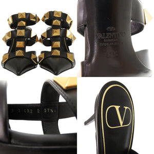 未使用品 ヴァレンティノ ガラヴァーニ ローマンスタッズ 24.5cm 2W2S0CB2ZWM レザー ゴールド金具 ブラック 黒 パンプス 1606【中古】Valentino Garavani