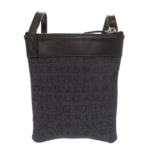 ブルガリ キャンバス レザー ネイビー系 ショルダーバッグ ポシェット 1610【中古】BVLGARI