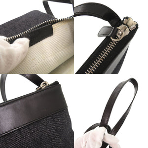 ブルガリ キャンバス レザー ネイビー系 ショルダーバッグ ポシェット 1610【中古】BVLGARI