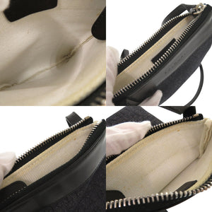 ブルガリ キャンバス レザー ネイビー系 ショルダーバッグ ポシェット 1610【中古】BVLGARI