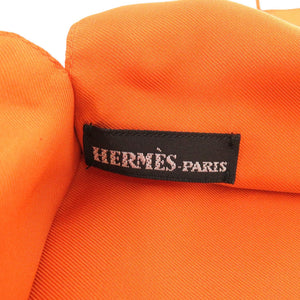 新品同様 エルメス スカーフケース シルク オレンジ 橙 その他小物 1612【中古】HERMES