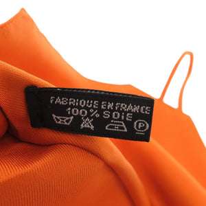新品同様 エルメス スカーフケース シルク オレンジ 橙 その他小物 1612【中古】HERMES