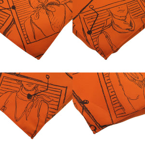 新品同様 エルメス スカーフケース シルク オレンジ 橙 その他小物 1612【中古】HERMES