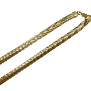 美品 イヴ サンローラン vintage ヴィンテージ クロコ型押し ネックレス 合金 メッキ ゴールド 1622【中古】YVES SAINT LAURENT