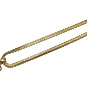 美品 イヴ サンローラン vintage ヴィンテージ クロコ型押し ネックレス 合金 メッキ ゴールド 1622【中古】YVES SAINT LAURENT