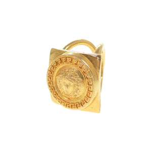 美品 ジャンニ ヴェルサーチ メドゥーサ メタル ゴールド スカーフリング 1623【中古】Gianni Versace