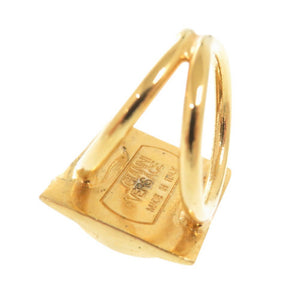 美品 ジャンニ ヴェルサーチ メドゥーサ メタル ゴールド スカーフリング 1623【中古】Gianni Versace