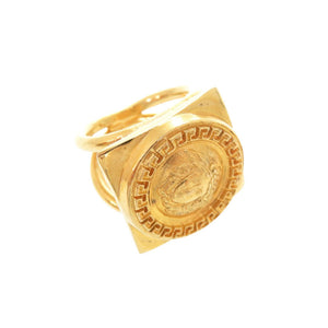 美品 ジャンニ ヴェルサーチ メドゥーサ メタル ゴールド スカーフリング 1623【中古】Gianni Versace