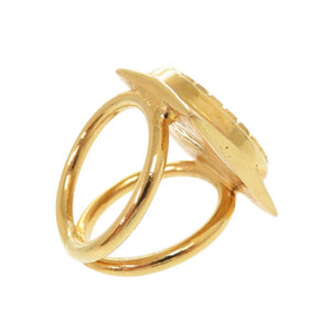 美品 ジャンニ ヴェルサーチ メドゥーサ メタル ゴールド スカーフリング 1623【中古】Gianni Versace