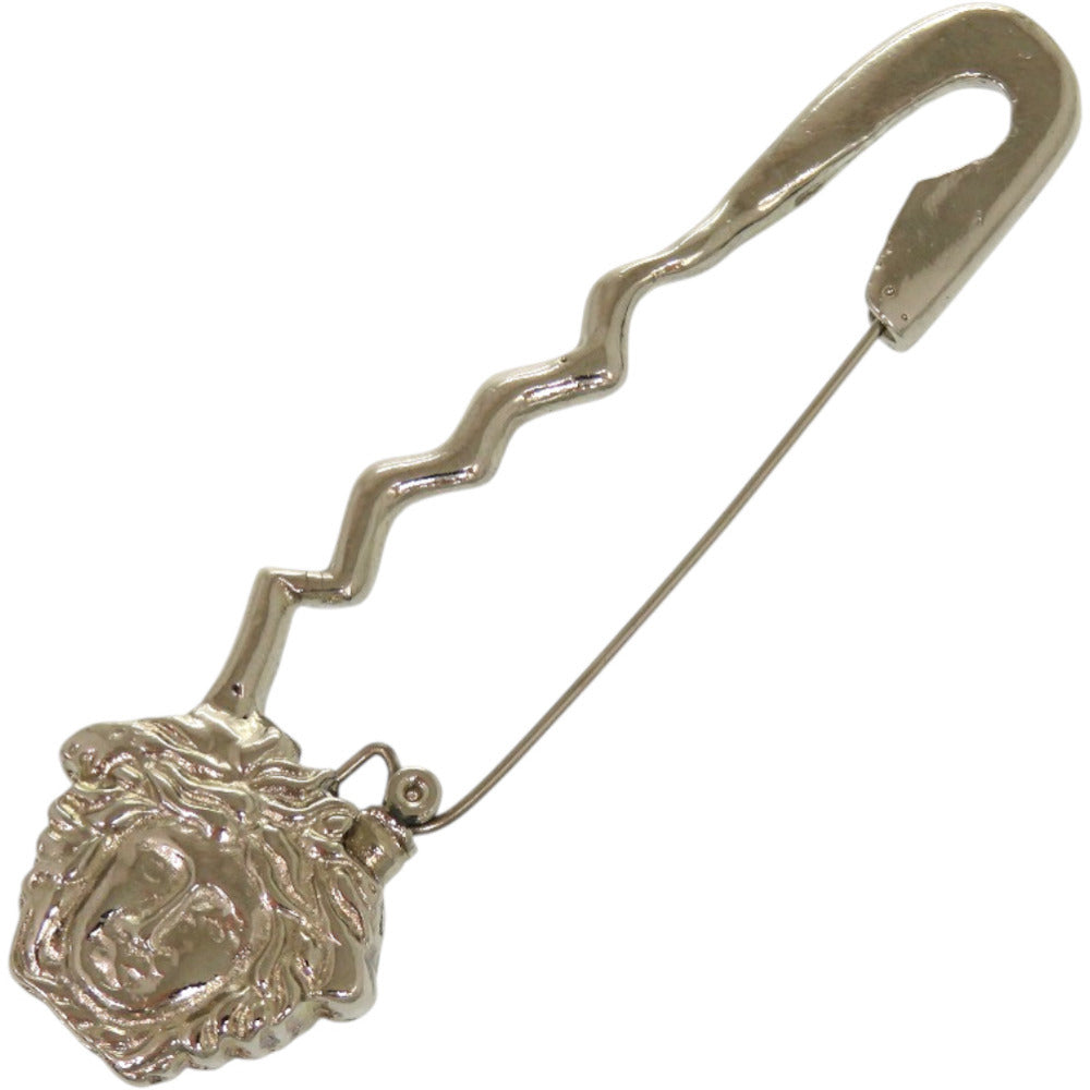 美品 ジャンニ ヴェルサーチ メドゥーサ ピン メタル シルバー ブローチ 1624【中古】Gianni Versace