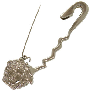 美品 ジャンニ ヴェルサーチ メドゥーサ ピン メタル シルバー ブローチ 1624【中古】Gianni Versace