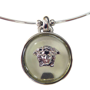 美品 ジャンニ ヴェルサーチ メデューサ チョーカー ネックレス メタル クリア 1625【中古】Gianni Versace