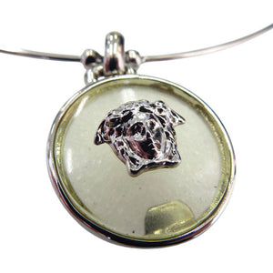 美品 ジャンニ ヴェルサーチ メデューサ チョーカー ネックレス メタル クリア 1625【中古】Gianni Versace