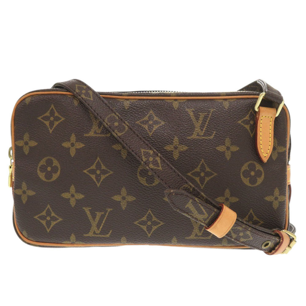 美品 ルイ ヴィトン マルリーバンドリエール モノグラム M51828 ブラウン ショルダーバッグ LV 1634【中古】LOUIS VUITTON