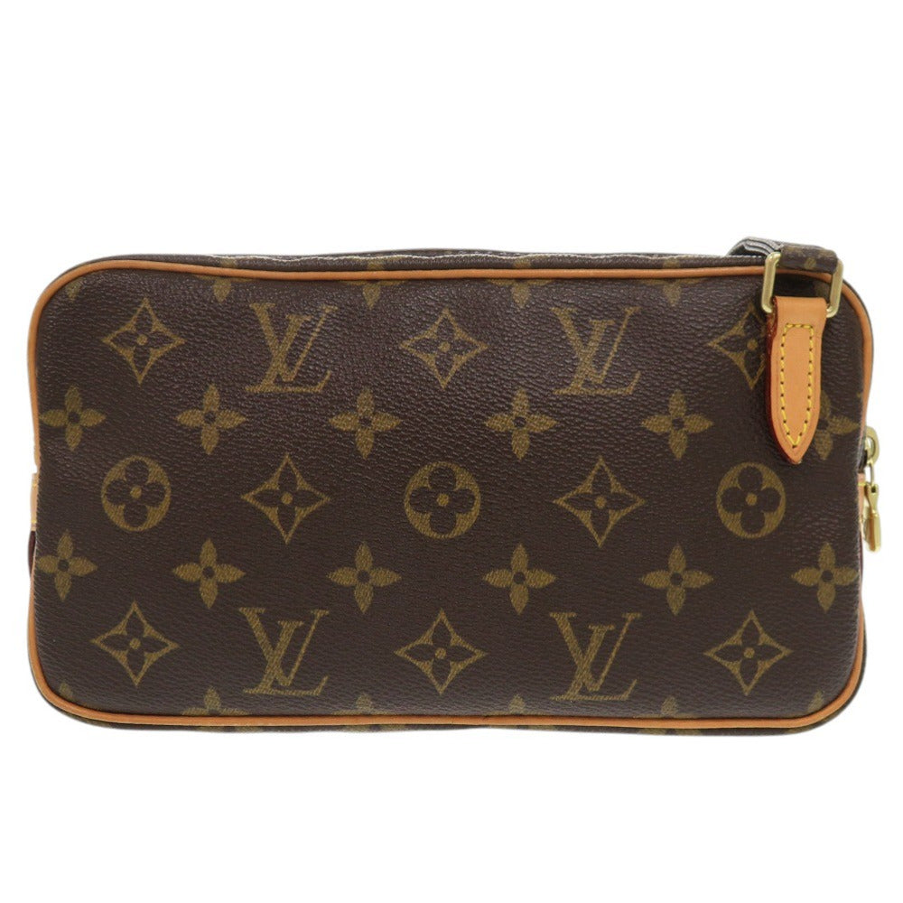 美品 ルイ ヴィトン マルリーバンドリエール モノグラム M51828 ブラウン ショルダーバッグ LV 1634【中古】LOUIS VUITTON