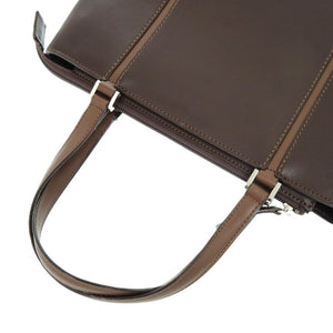 美品 バーバリー ノバチェック レザー ブラウン トートバッグ 茶 1640【中古】BURBERRY