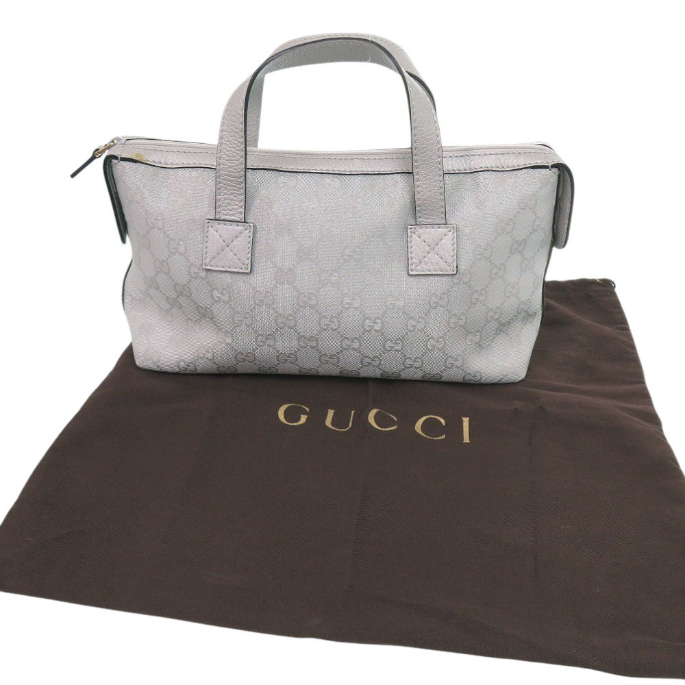 グッチ 264210 GGキャンバス レザー シルバー ハンドバッグ 1641【中古】GUCCI