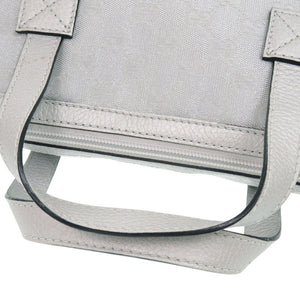 グッチ 264210 GGキャンバス レザー シルバー ハンドバッグ 1641【中古】GUCCI