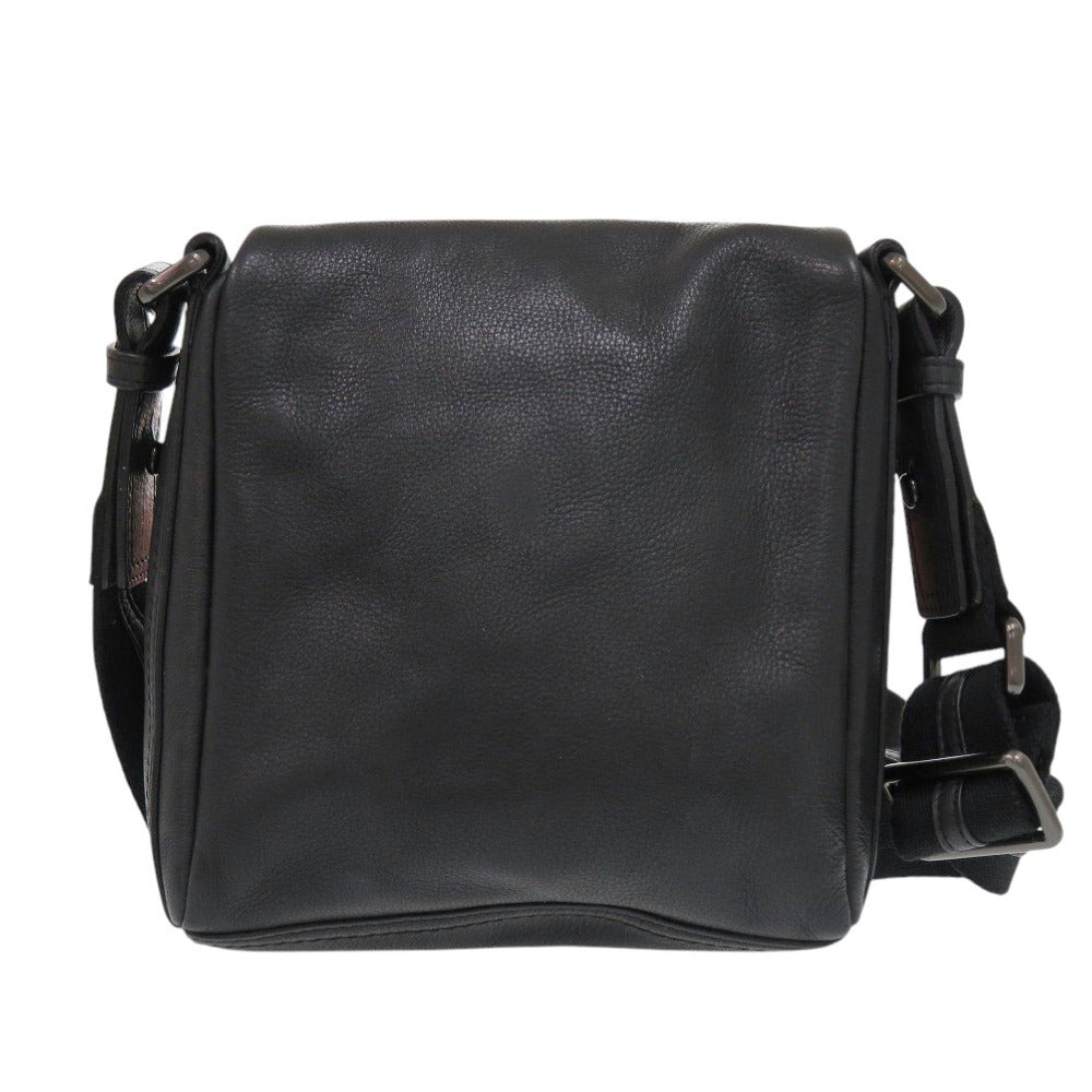 美品 ジバンシィ レザー ブラック ショルダーバッグ 黒 1642【中古】GIVENCHY