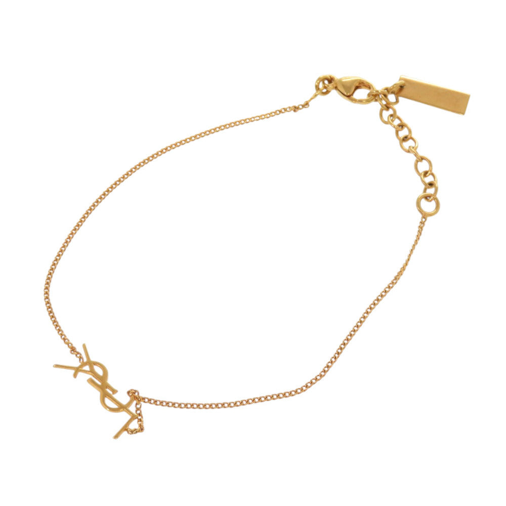美品 サンローランパリ YSL ロゴ ブレスレット メタル ゴールド アクセサリー 1663 【中古】 SAINT LAURENT PARIS