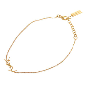 美品 サンローランパリ YSL ロゴ ブレスレット メタル ゴールド アクセサリー 1663 【中古】 SAINT LAURENT PARIS