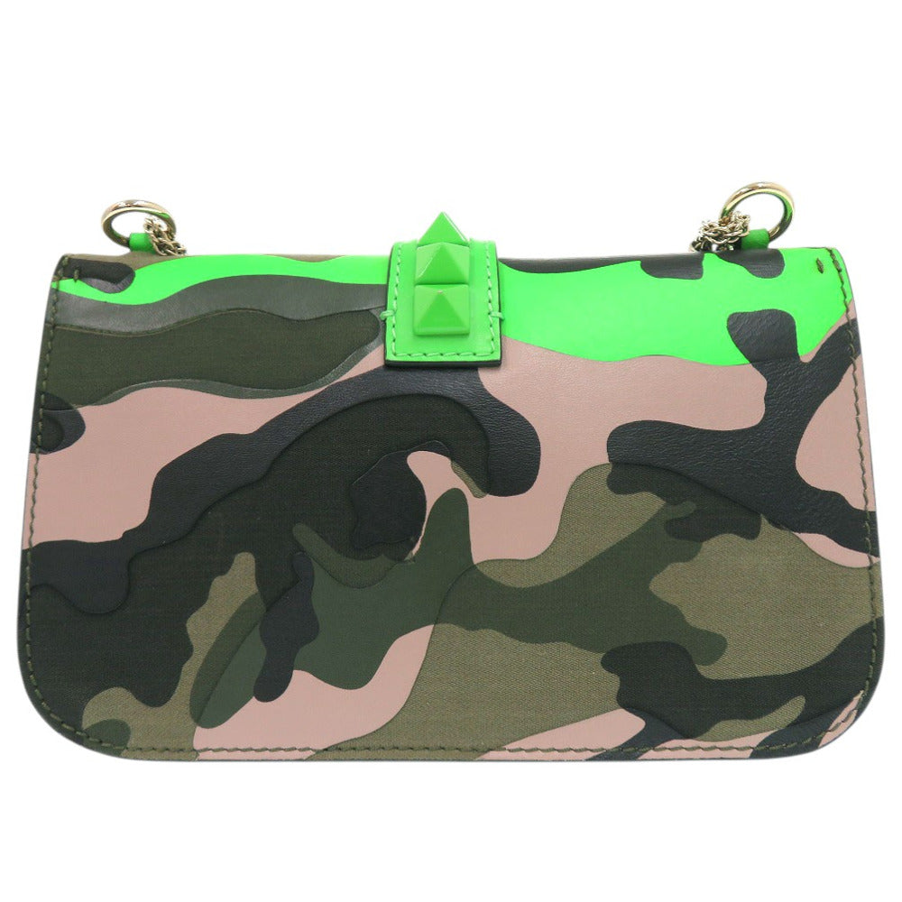 ヴァレンティノ ガラヴァーニ グラムロック カモフラージュ ショルダーバッグ キャンバス レザー カモフラ 1666【中古】Valentino Garavani