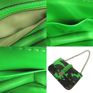 ヴァレンティノ ガラヴァーニ グラムロック カモフラージュ ショルダーバッグ キャンバス レザー カモフラ 1666【中古】Valentino Garavani