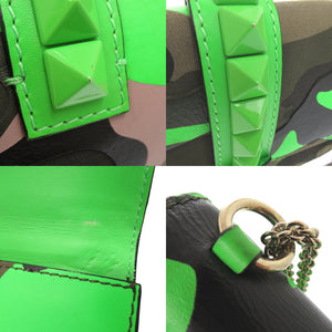 ヴァレンティノ ガラヴァーニ グラムロック カモフラージュ ショルダーバッグ キャンバス レザー カモフラ 1666【中古】Valentino Garavani