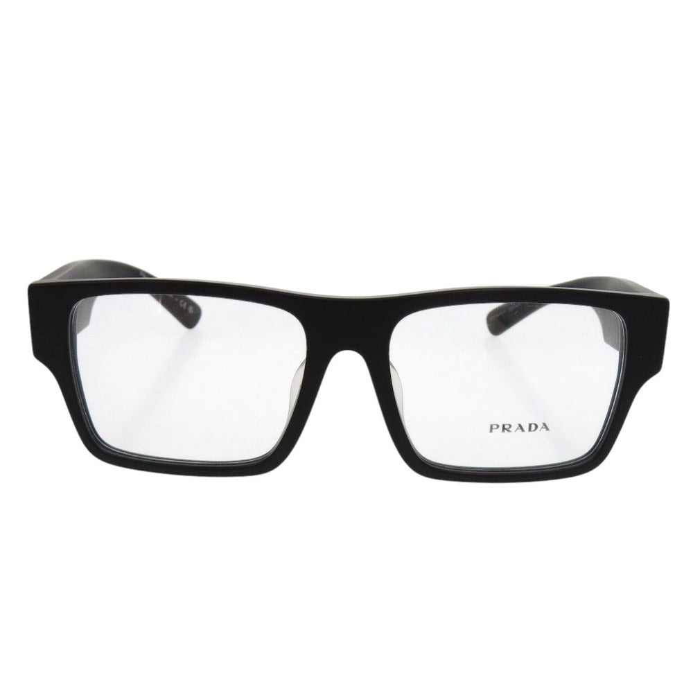 新品同様 プラダ VPR A08-F 眼鏡 フレーム プラスチック ブラック 黒 1667【中古】PRADA