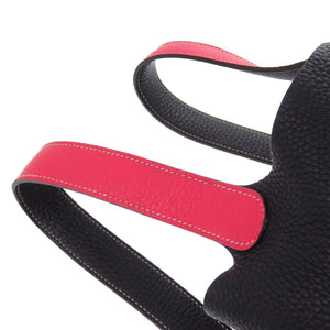 美品 エルメス ピコタンロックMM カザック 22 トリヨンクレマンス ローズエクストリーム ブルーニュイ シルバー金具 D刻印(2019年製) ハンドバッグ 1670 【中古】 HERMES