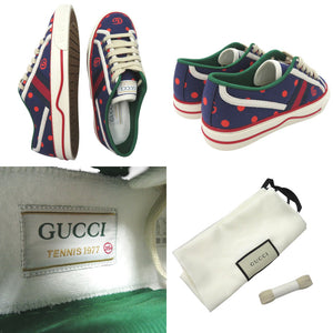 新品同様 グッチ テニス1977 スニーカー GGマーモント ダブルG ドット ‎606110 2AX10 キャンバス ラバー マルチカラー 1683【中古】GUCCI