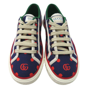新品同様 グッチ テニス1977 スニーカー GGマーモント ダブルG ドット ‎606110 2AX10 キャンバス ラバー マルチカラー 1683【中古】GUCCI