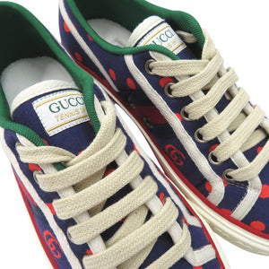 新品同様 グッチ テニス1977 スニーカー GGマーモント ダブルG ドット ‎606110 2AX10 キャンバス ラバー マルチカラー 1683【中古】GUCCI