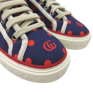 新品同様 グッチ テニス1977 スニーカー GGマーモント ダブルG ドット ‎606110 2AX10 キャンバス ラバー マルチカラー 1683【中古】GUCCI