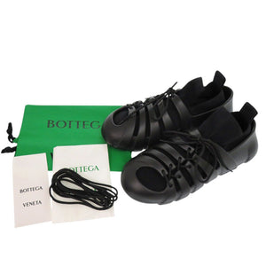 未使用 ボッテガヴェネタ トレイル ラバー ニット ブラック スニーカー 黒 1684【中古】BOTTEGAVENETA