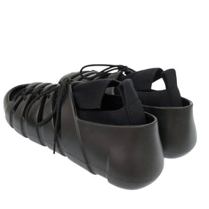 未使用 ボッテガヴェネタ トレイル ラバー ニット ブラック スニーカー 黒 1684【中古】BOTTEGAVENETA