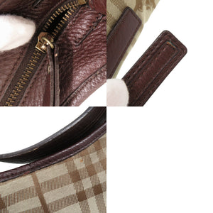 美品 バーバリー キャンバス レザー ベージュ ワンショルダーバッグ ショルダーバッグ 1687【中古】BURBERRY