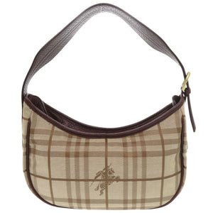 美品 バーバリー キャンバス レザー ベージュ ワンショルダーバッグ ショルダーバッグ 1687【中古】BURBERRY