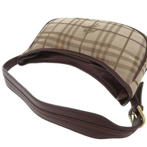 美品 バーバリー キャンバス レザー ベージュ ワンショルダーバッグ ショルダーバッグ 1687【中古】BURBERRY