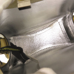 美品 ジャンニ キアリーニ レザー イエロー 2WAY ハンドバッグ ショルダーバッグ 黄 1695【中古】GIANNI CHIARINI