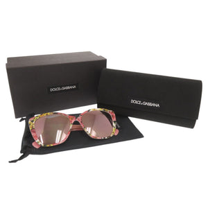 新品同様 ドルチェアンドガッバーナ フラワー 花柄 プラスチック ピンク サングラス 1698【中古】DOLCE&GABBANA