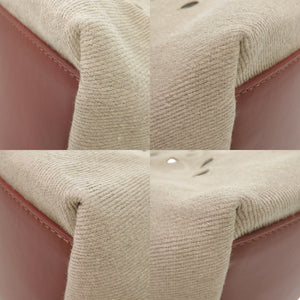 美品 クロエ カミラ KAMILLA イーストウエスト 22SS493G23 リネン レザー セピアブラウン トートバッグ ベージュ 1703【中古】Chloe