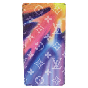 新品同様 ルイ ヴィトン ポルトフォイユ ブラザ モノグラムサンセット M80957 ICチップ マルチカラー 長財布 LV 1707【中古】LOUIS VUITTON