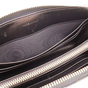 美品 プラダ ラウンドファスナー シワ加工 ナイロン ブラック 1716 黒 長財布【中古】PRADA